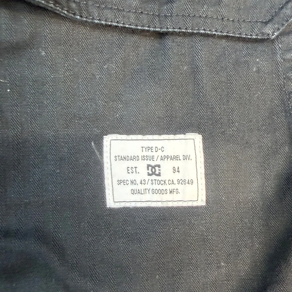 DC Shoes Mens Type D-C Utility Field Jacket Black Herringbone XL